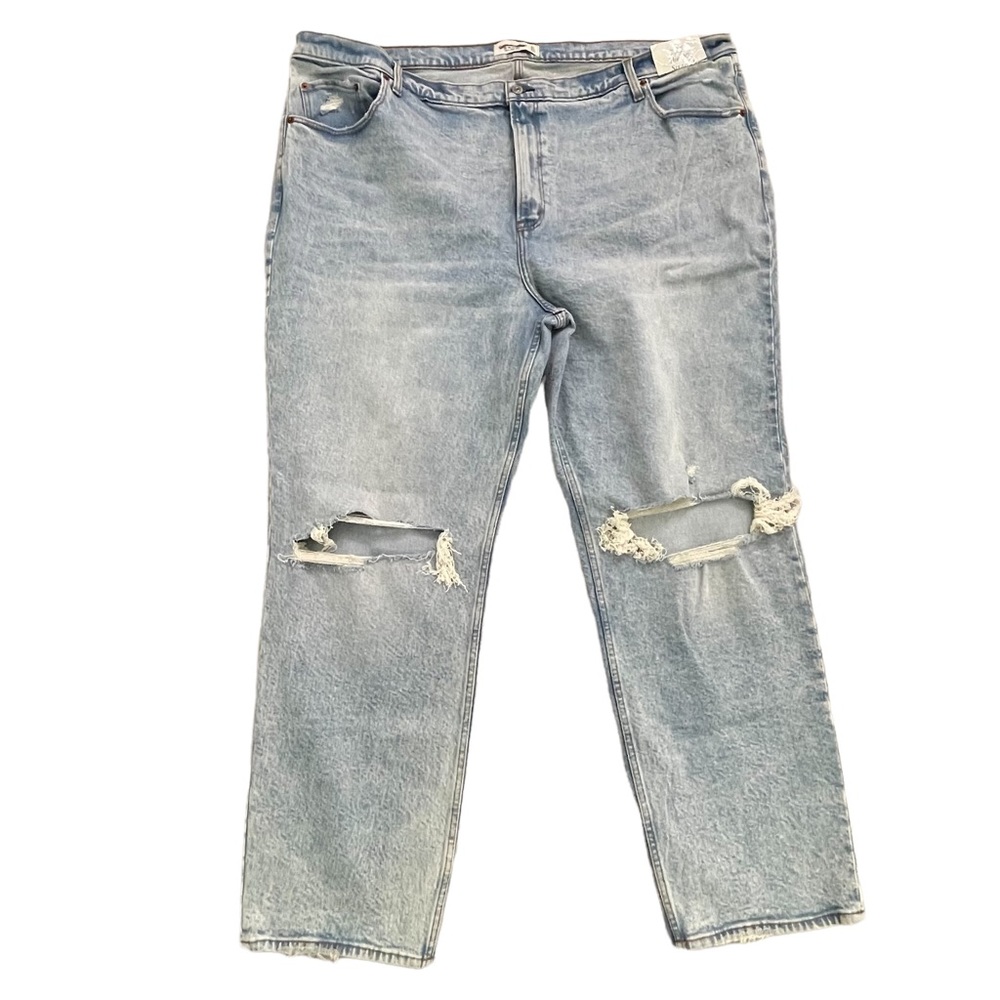 NWT ABERCROMBIE & FITCH THE 90s STRAIGHT ULTRA HIGH RISE PLUS 37” WAIST 24 REG